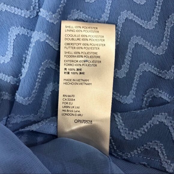 Maeve (Anthropologie) NWT Polyester Keyhole Blue CHARLEY Halter Blouse, Size 1X - Picture 9 of 12